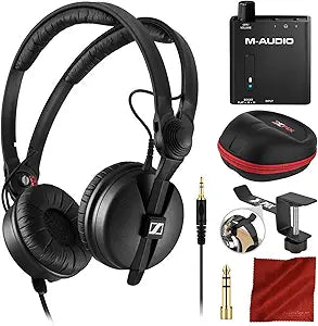 Sennheiser HD 25 DJ Headphones w/ Amplifier & Case