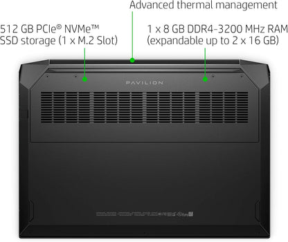 HP 15-ec1010nr Pavilion Gaming Laptop Ryzen 5 8GB 512GB SSD GTX 1650