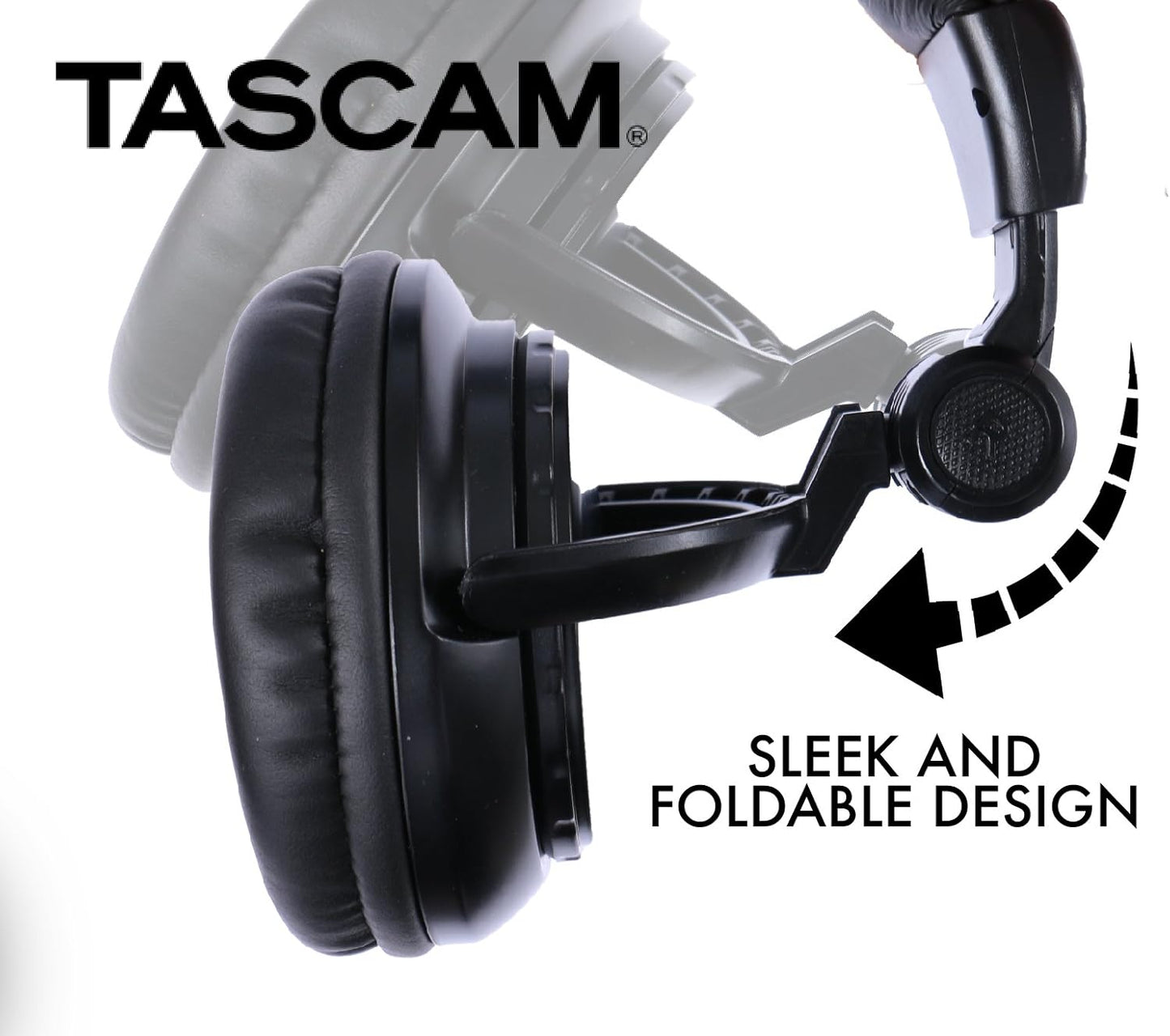 Tascam TH-03 Closed-Back Studio Monitoring Headphones Black