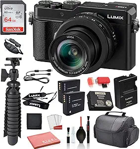 Panasonic DMC-LX100M2 Lumix II Camera - Black + Accessory Bundle