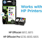 HP 935/934XL Ink Cartridge Combo Pack - Color, Black