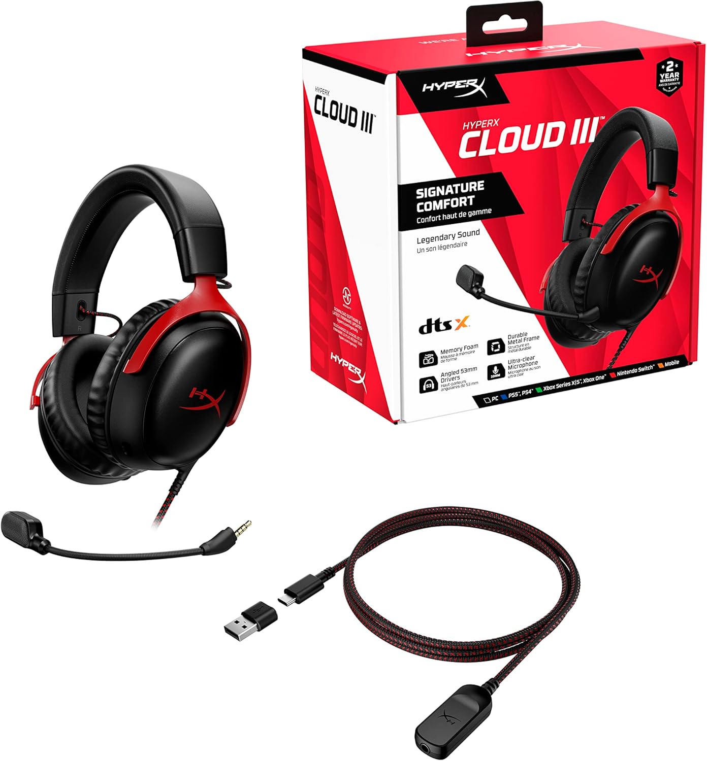 HyperX 727A9AA-cr Cloud III Wired Gaming Headset