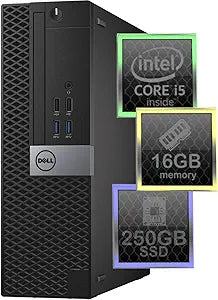 Dell Optiplex 3050 Quad Core 16GB RAM SSD PC (Renewed)