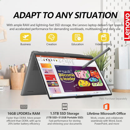 Lenovo 125U Yoga 7i 16" 2-in-1 Touch Laptop