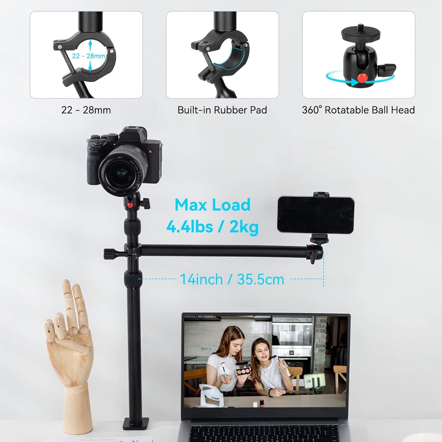 SmallRig 3992-SR Camera Desk Mount Light Stand Arm