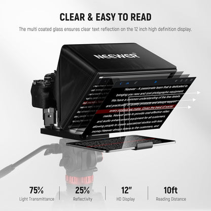 Neewer 10103656 Basics X12B Teleprompter 12"