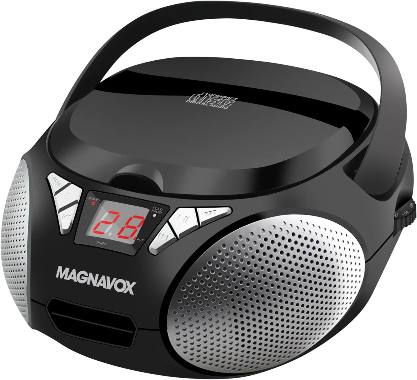 Magnavox MD6924 Portable CD Boombox AM/FM Stereo Black