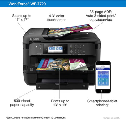 Epson WF-7720 Wide-format Wireless Color Inkjet Printer