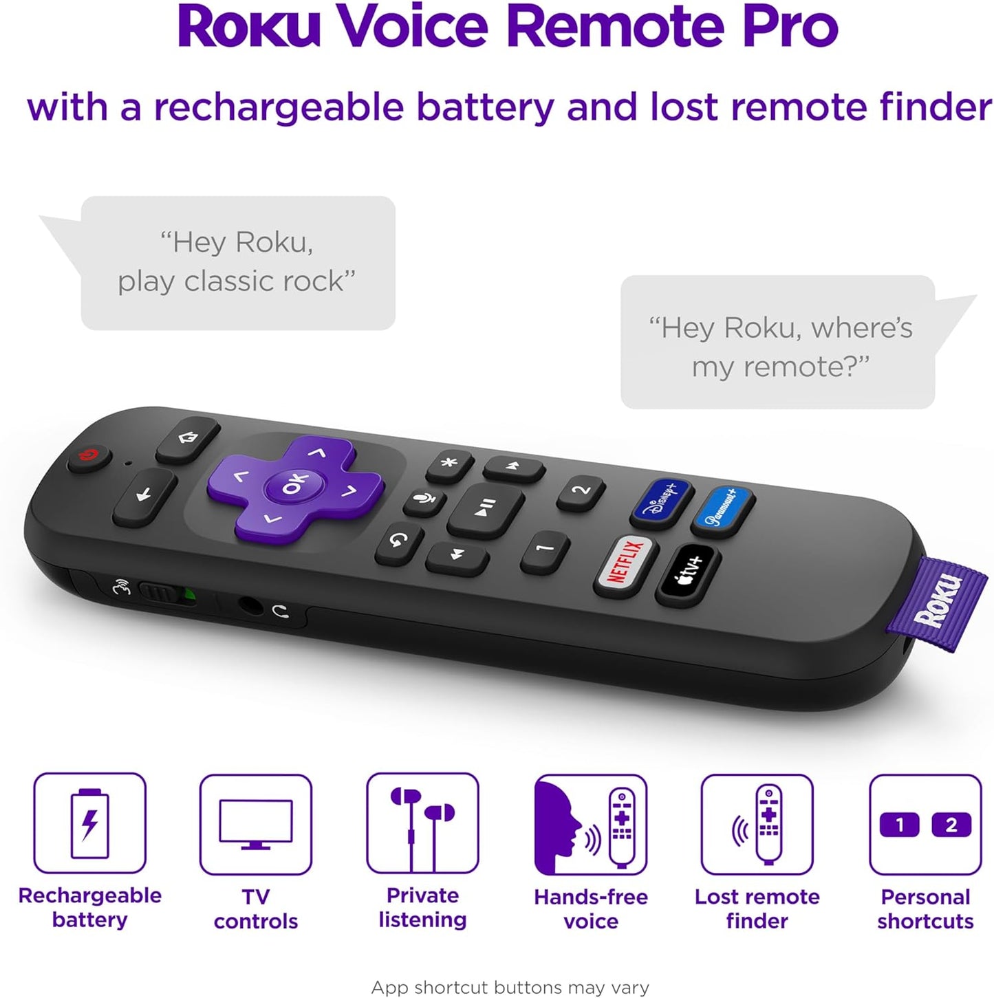 Roku 3821R2 Streaming Stick 4K+ Voice Remote Pro
