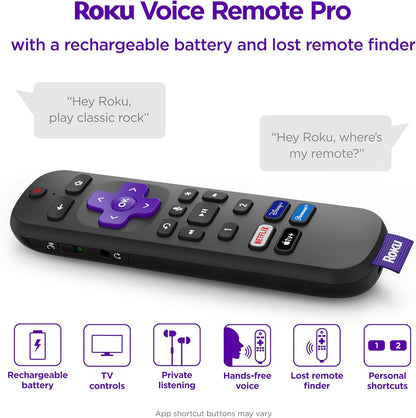 Roku 3821R2 Streaming Stick 4K+ Voice Remote Pro