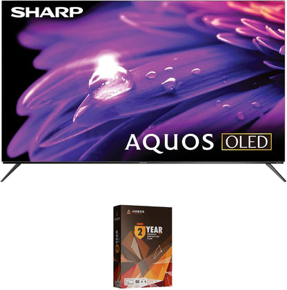 Sharp BNDL_4TC65FS1UR-WRTY2 AQUOS 65" OLED Roku TV + Protection