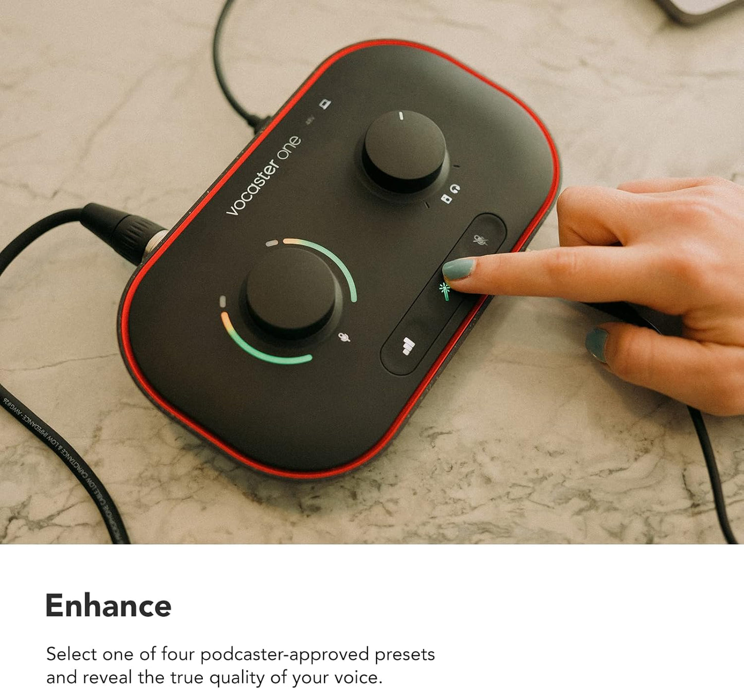 Focusrite AMS-VOCASTER-ONE Podcasting Audio Interface Solo Creator