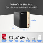 QNAP TS-264-8G-28WD-US 2-Bay NAS 8TB WD Red RAID Bundle