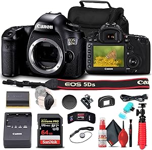 Canon EOS 5DS Body 50.6MP DSLR Camera Bundle (Renewed)