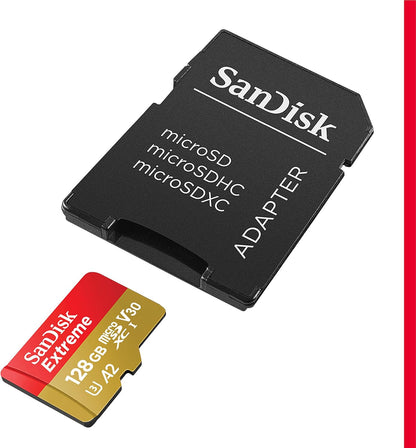 SanDisk SDSQXAA-128G-GN6MA 128GB Extreme MicroSD Card 190MB/s A2