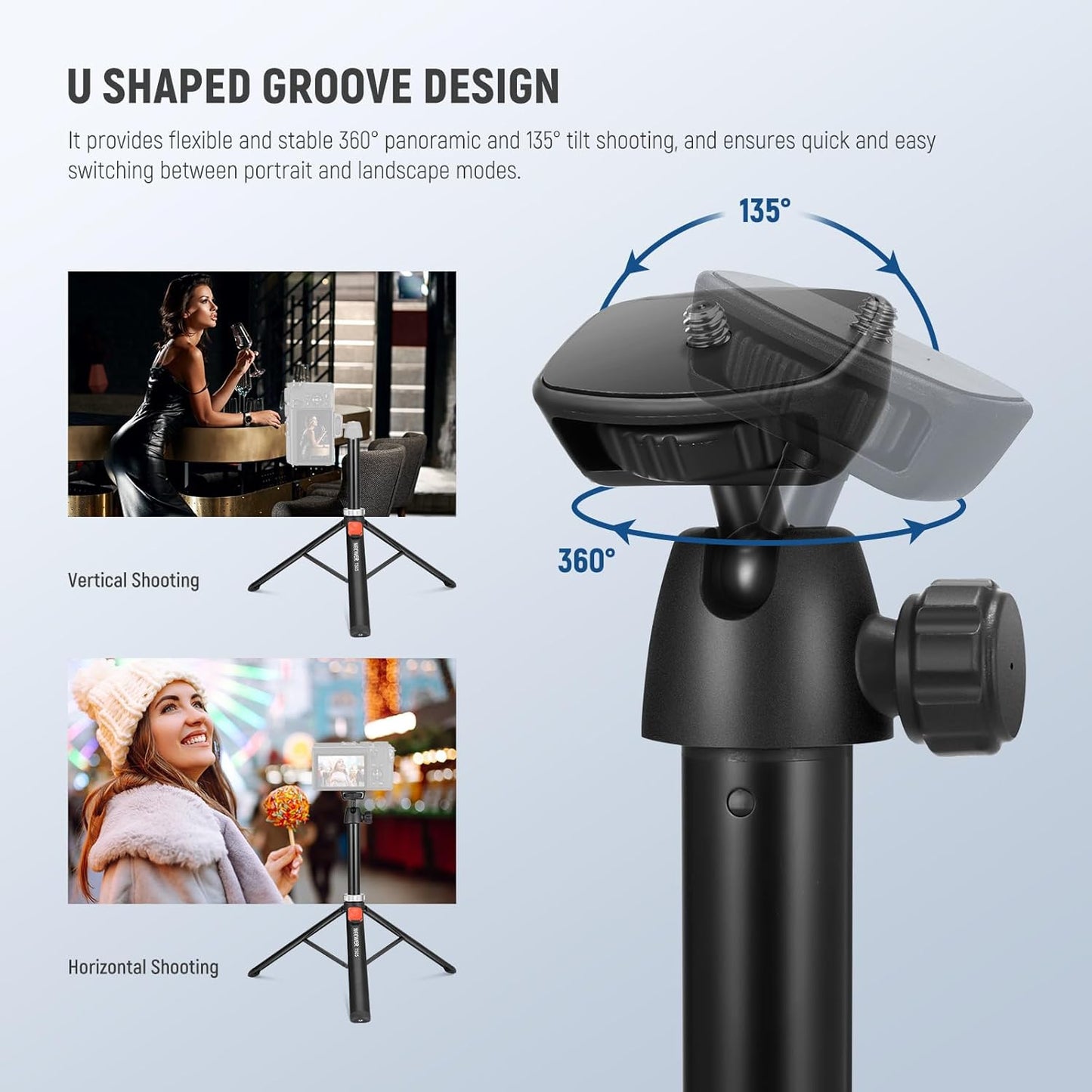 Neewer 10104103 62.9" Phone/Camera Tripod with Remote