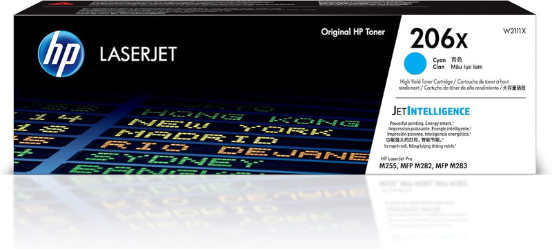 HP W2111X 206X Cyan High-Yield LaserJet Toner Cartridge — main product image