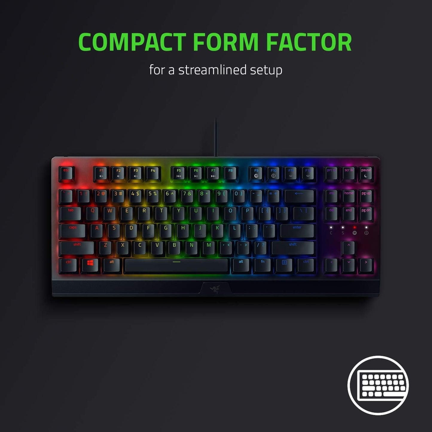 Razer BlackWidow V3 TKL Mechanical Keyboard (Renewed)