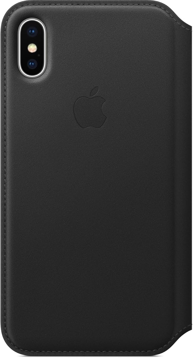 Apple iPhone X Black Leather Folio Case