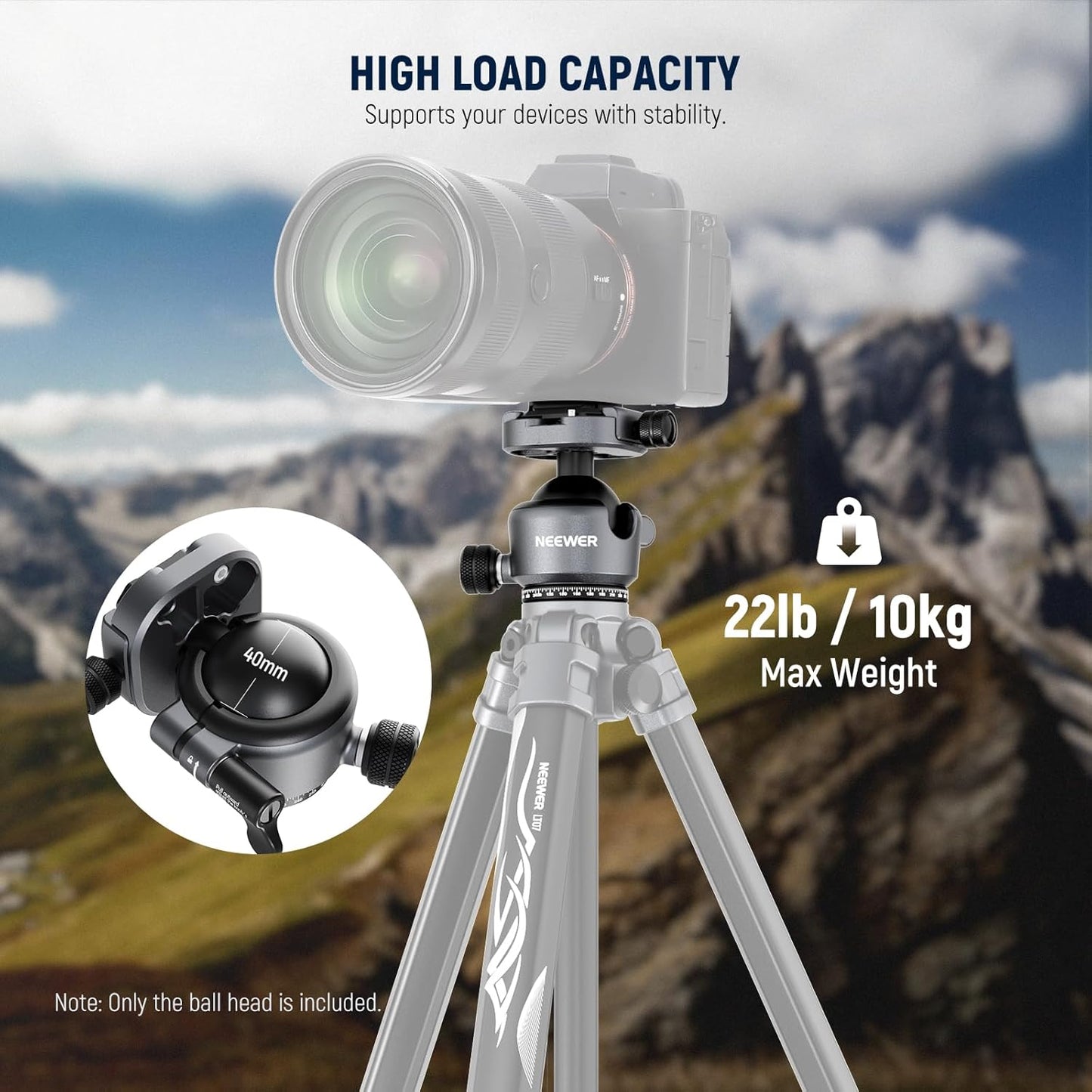 Neewer 10104308 GM41 Low Profile Ball Head
