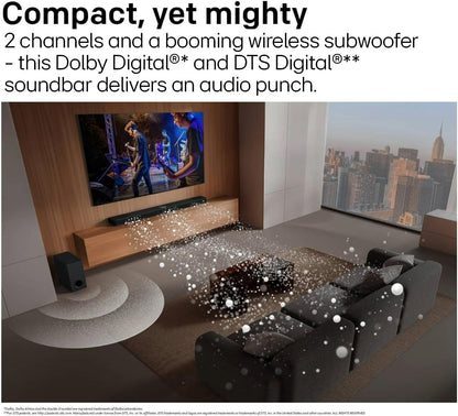 LG S40T 2.1ch Soundbar with Wireless Subwoofer (2024)