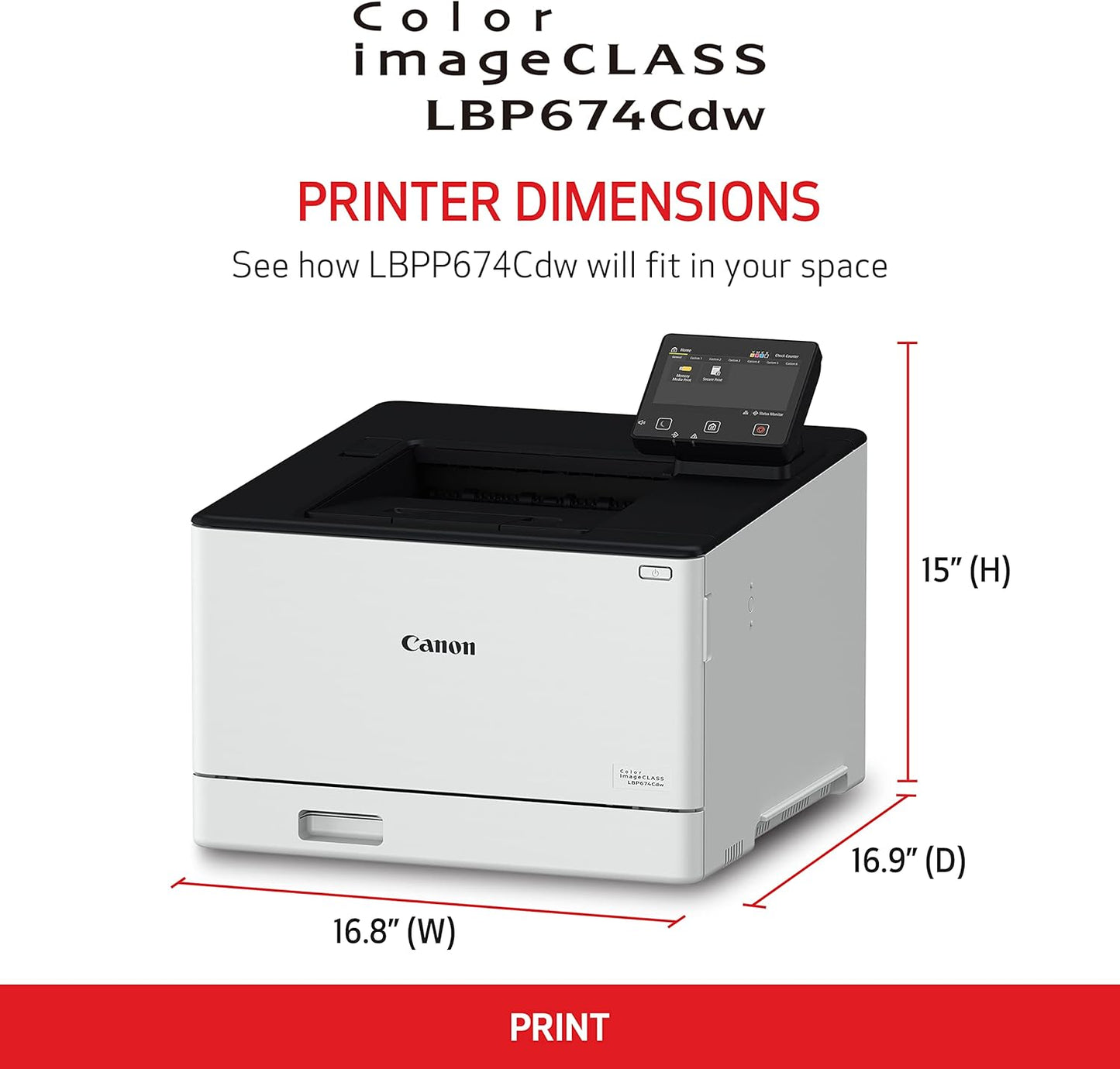 Canon 5456C006 Color imageCLASS LBP674Cdw Wireless Laser Printer