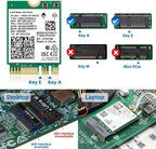Intel AX210 Tri-Band Wi-Fi 6E Bluetooth 5.3 Network Card