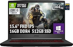 MSI GF65 Thin Gaming Laptop RTX 3060 144Hz 512GB SSD