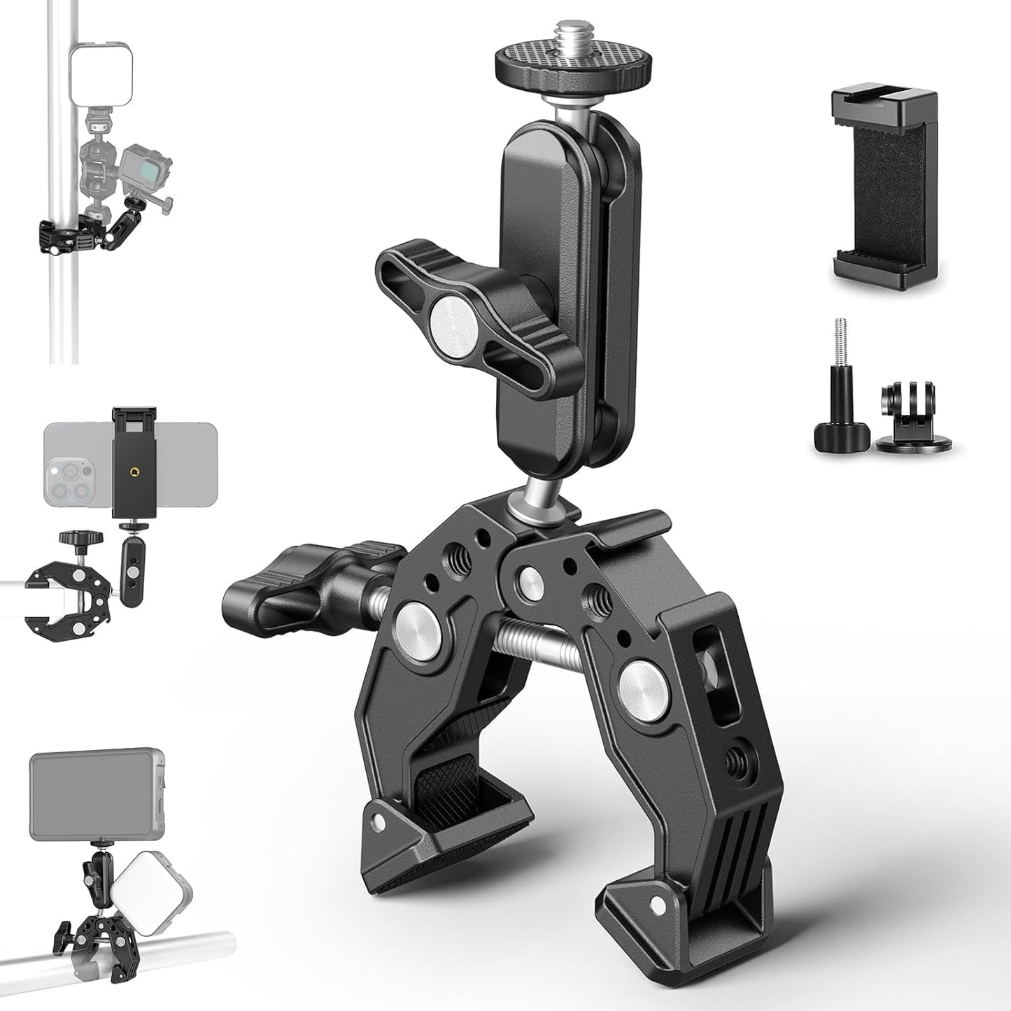 Neewer ST83 Super Clamp with Dual Ballhead Magic Arm