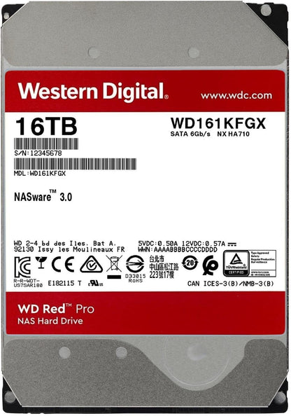 Western Digital WD161KFGX-SPAFPN0 16TB Red Pro NAS HDD