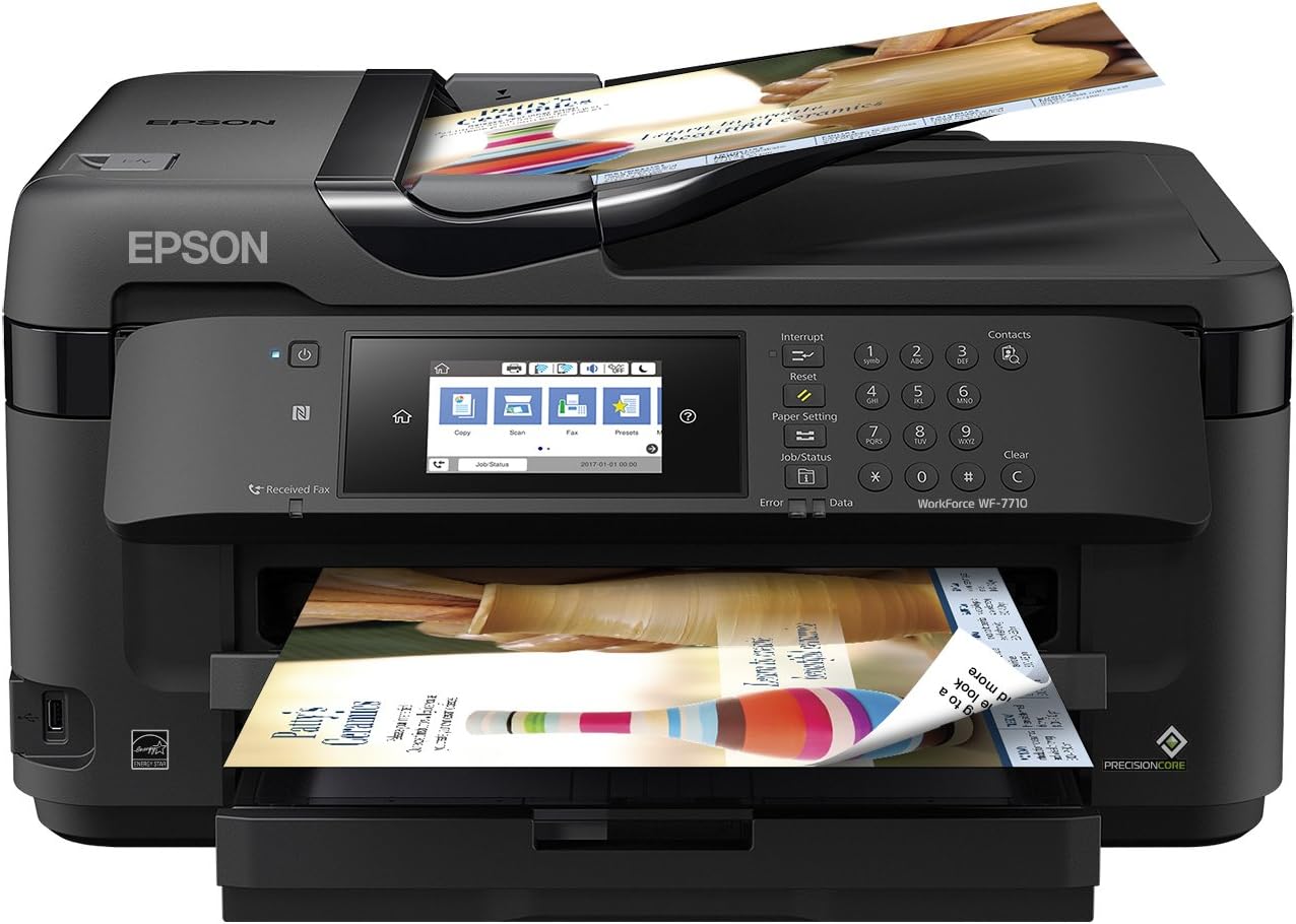 Epson C11CG36201-N Workforce WF-7710 Wide-Format Printer (Renewed)