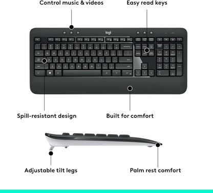 Logitech 920-012585 MK540 Wireless Keyboard and Mouse Combo