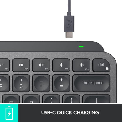 Logitech 920-010388 MX Keys Mini Wireless Keyboard - Graphite (Renewed)