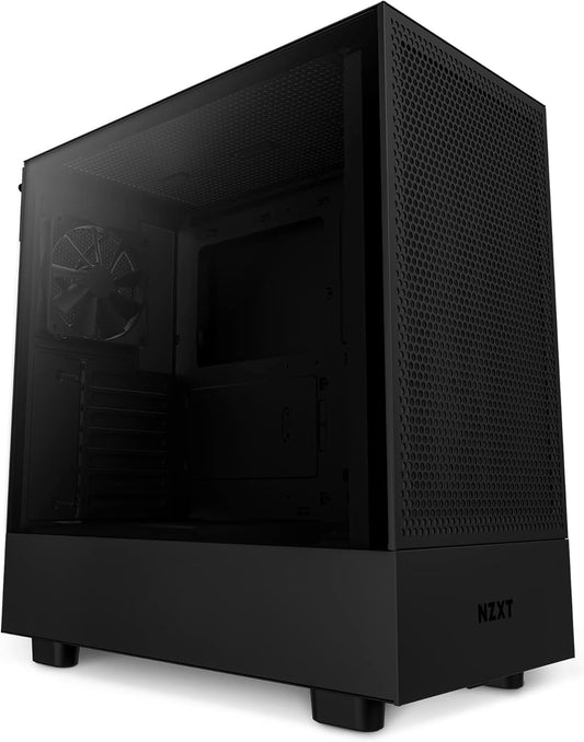 NZXT H5 Flow Compact ATX Case - High Airflow, Black