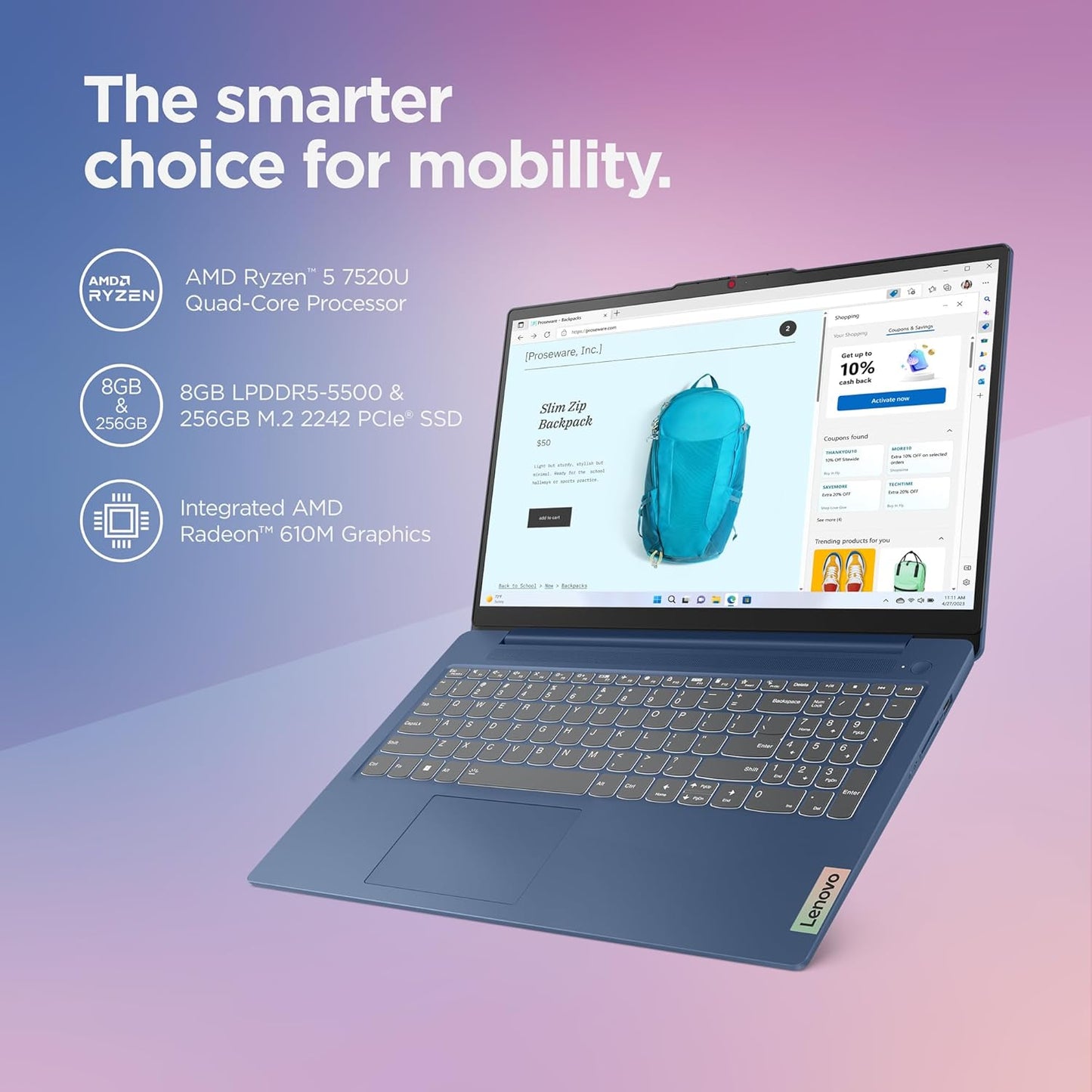 Lenovo 82XQ006RUS IdeaPad Slim 3 15" Ryzen 5 Laptop