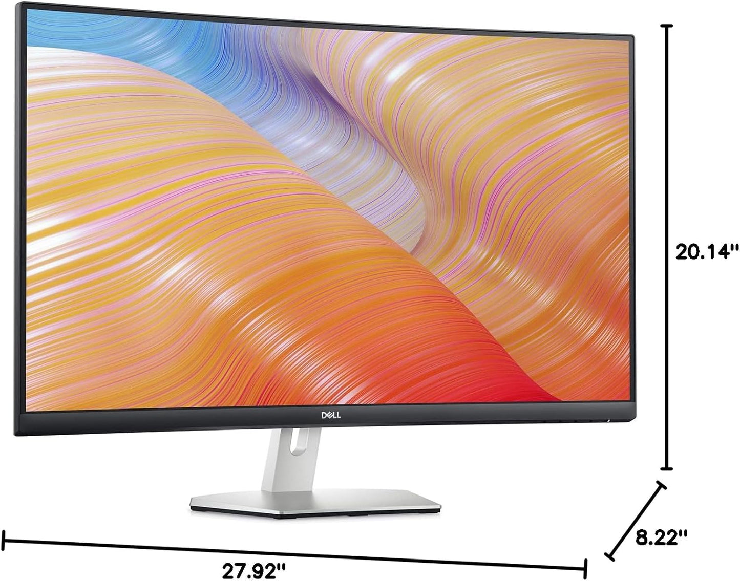 Dell S3222HN - 31.5-inch Curved Monitor - FHD 75Hz - Silver