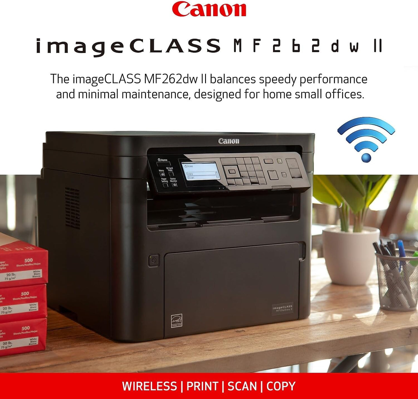 Canon 5938C022 imageCLASS MF262dw II Wireless Monochrome Laser Printer