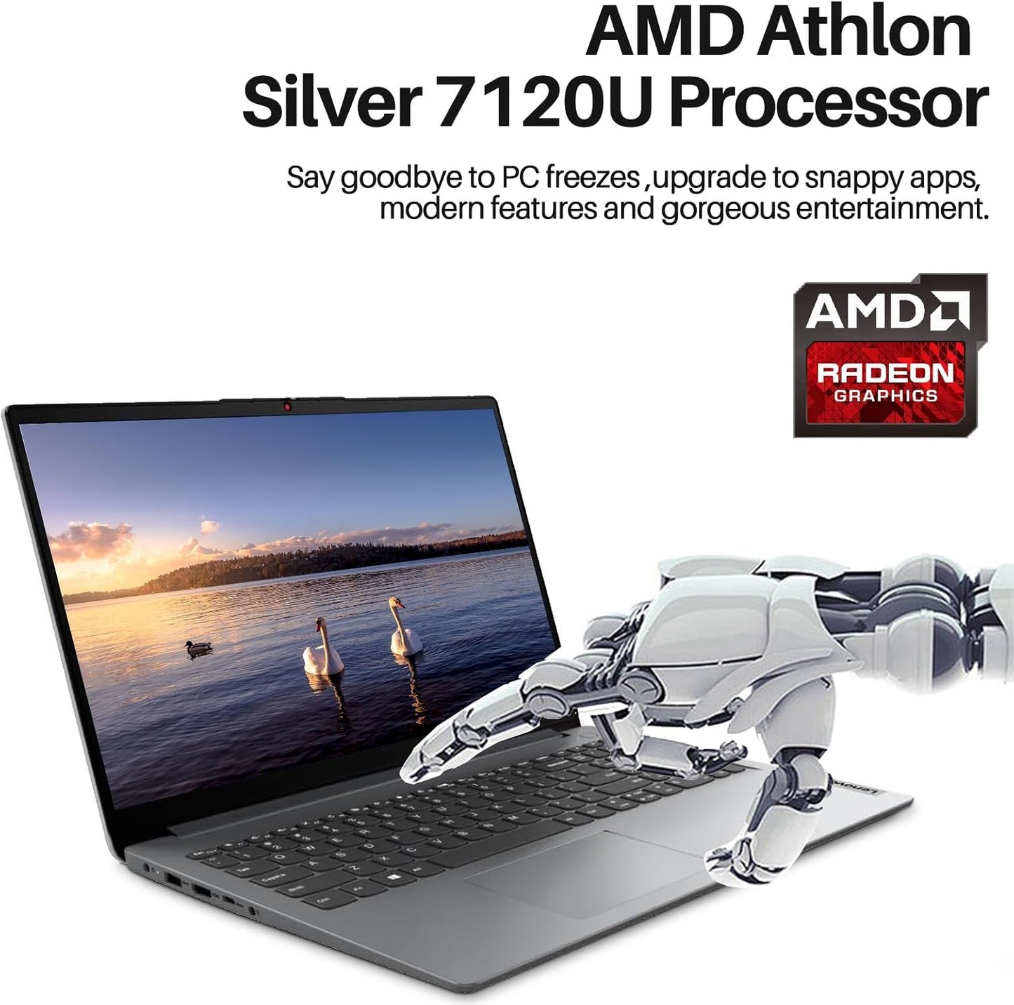 Lenovo IdeaPad 1 AMD Athlon Silver 15.6" Laptop with USB Drive