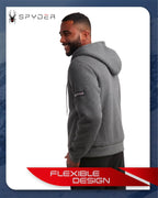 Spyder Men's Full Zip Sherpa Lined Waffle Knit Hoodie
