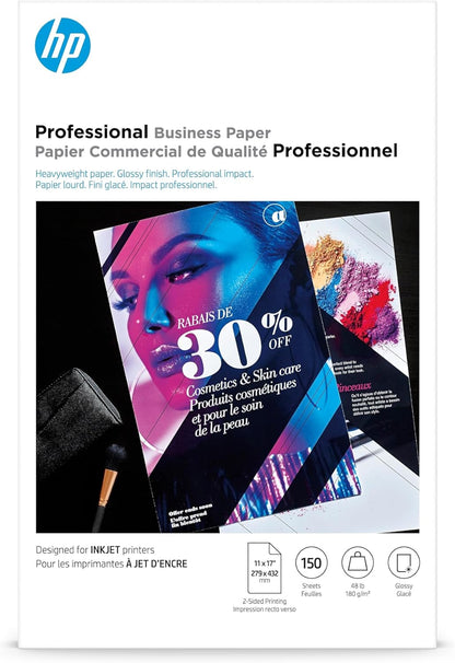 HP CG932A Brochure Paper 11x17 48lb White 150 Sheets