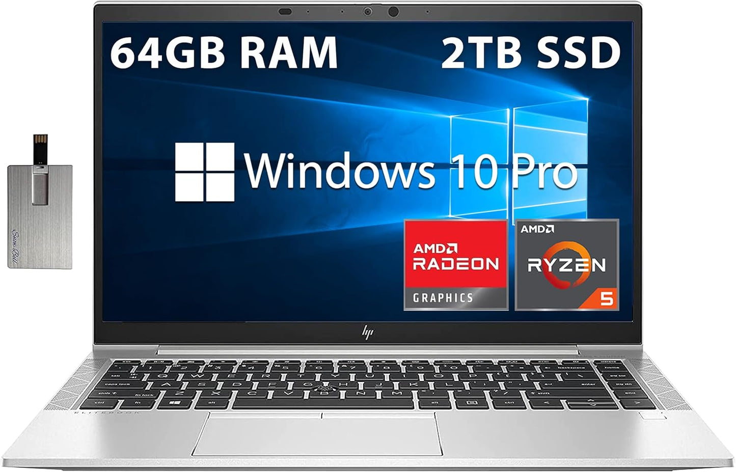 HP EliteBook 845 G8 14" Laptop - Ryzen 5 Pro, 64GB RAM, 2TB SSD