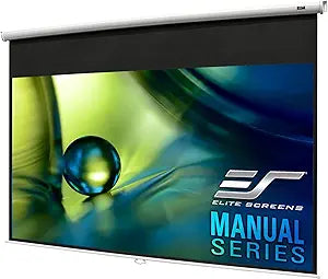 Elite Screens M100XWH Manual Pull Down Projector Screen 100"