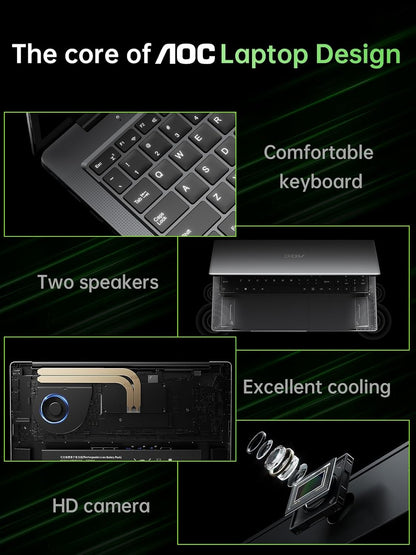 AOC AX16Pro Gaming Laptop Ryzen 7 5700U 16GB 512GB SSD