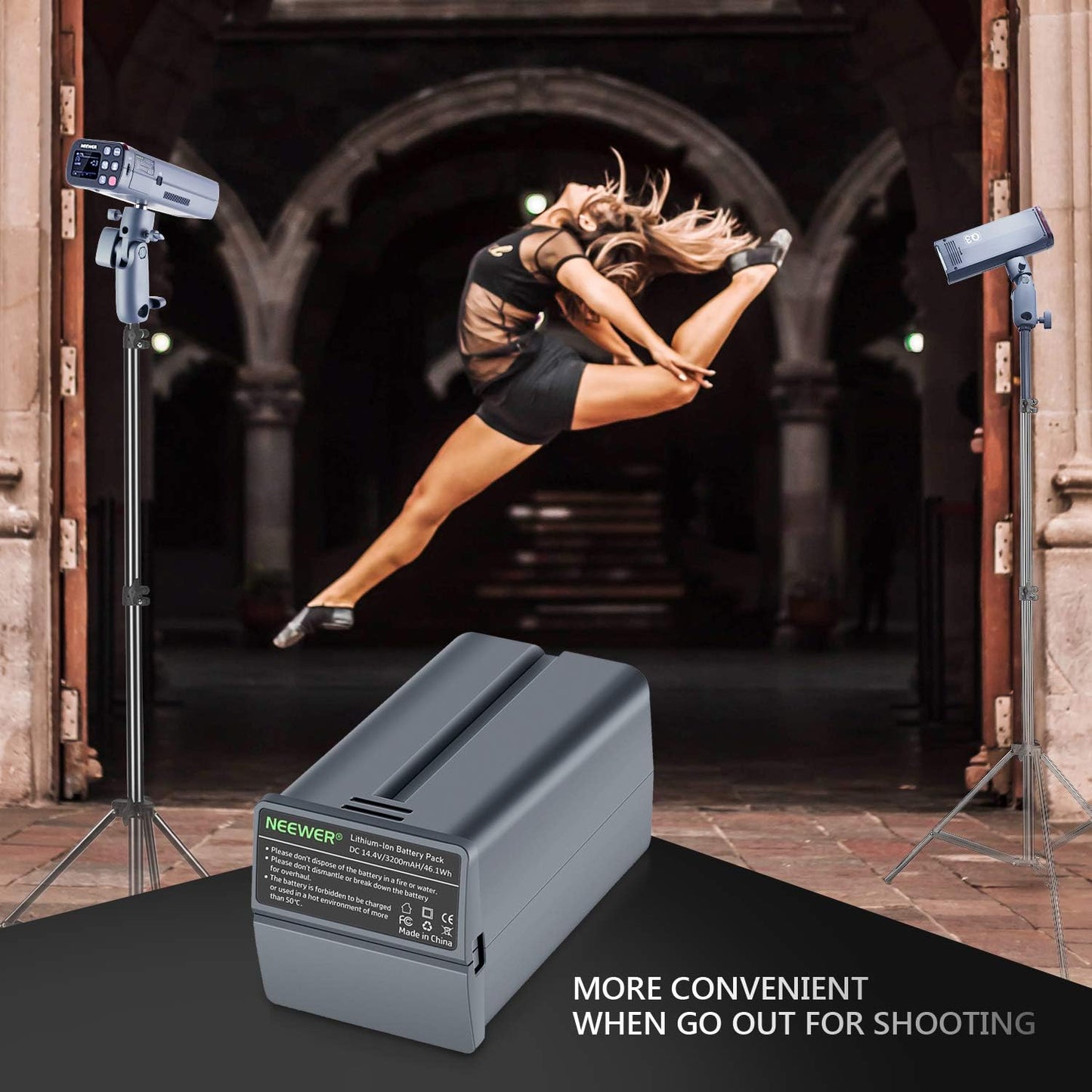 Neewer 10097923 14.4V 3200mAh Q3 Flash Battery