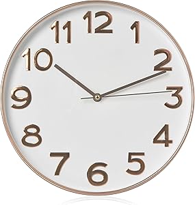 RCA RCWC20RW 11.5" Gold Decorative Wall Clock