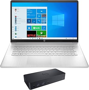 HP 3T000AV-4165 Pavilion 17t i5 32GB RAM MX450 Laptop + Dock