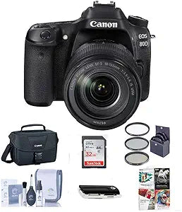 Canon 80D DSLR Camera 18-135mm Lens Bundle