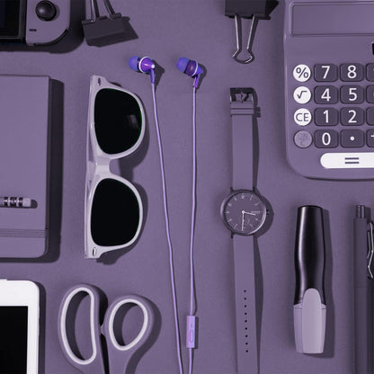 Panasonic RP-TCM125-V ErgoFit Purple Wired Earbuds Mic