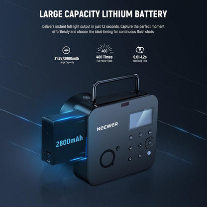 Neewer Q4 400Ws TTL Studio Flash Trigger Kit
