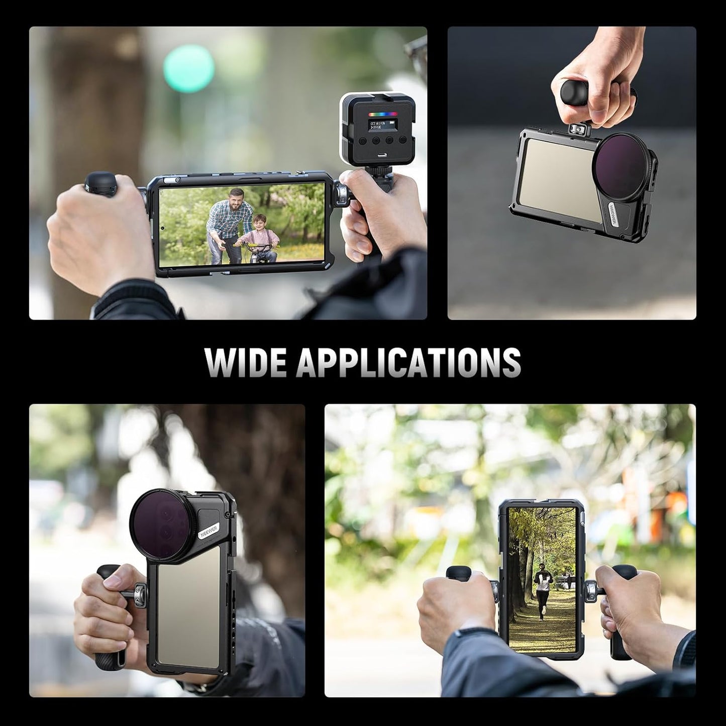 Neewer 10103727 Phone Cage Handle Grip Rotatable